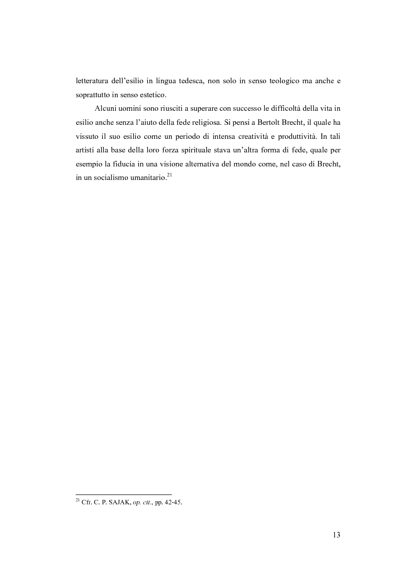Anteprima della tesi: ''Alle grossen Gedichte haben den Wert von Dokumenten''. Le Svendborger Gedichte di Bertolt Brecht., Pagina 13