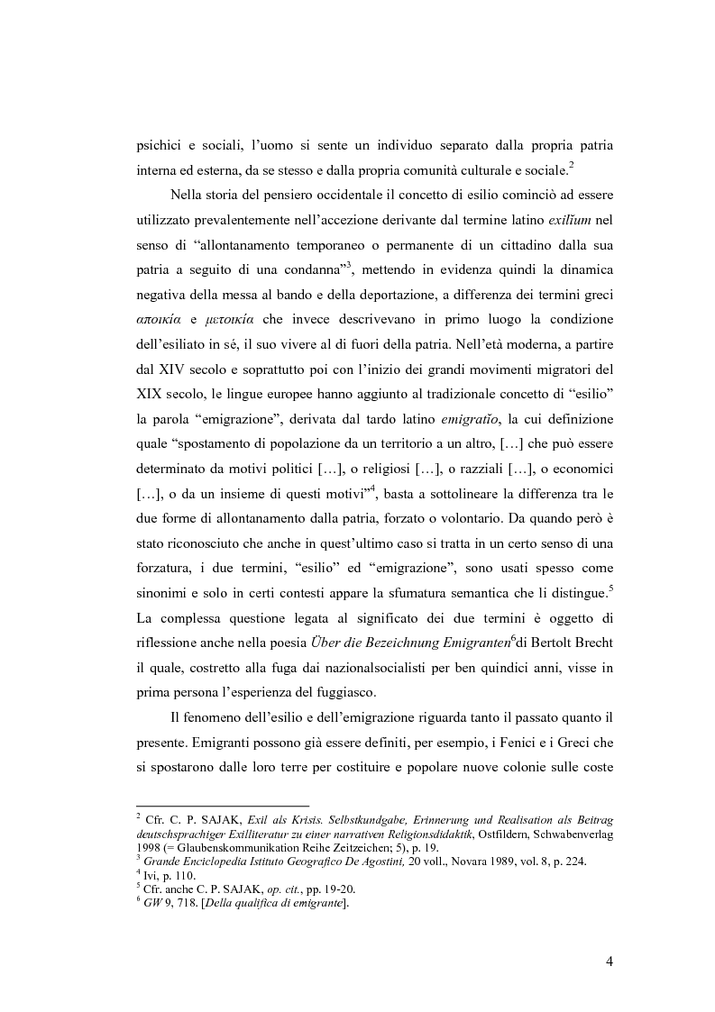 Anteprima della tesi: ''Alle grossen Gedichte haben den Wert von Dokumenten''. Le Svendborger Gedichte di Bertolt Brecht., Pagina 4
