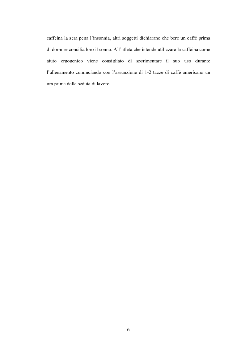 Anteprima della tesi: La caffeina: il doping illusorio? Effetti ergogenici della caffeina nelle performance degli sport olimpici, Pagina 4
