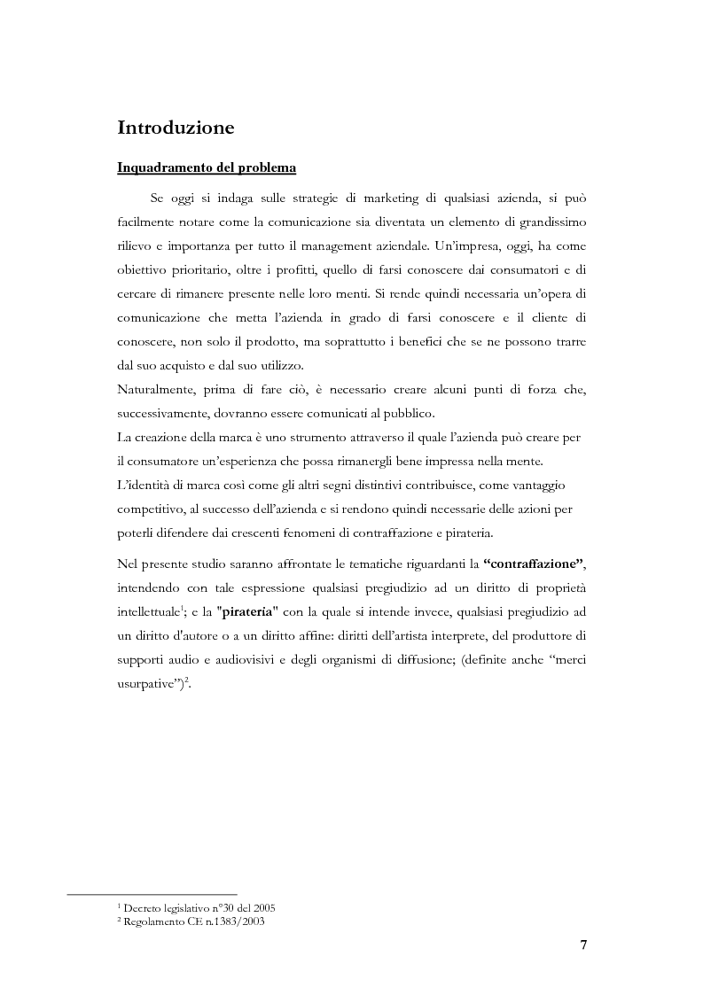 Anteprima della tesi: Marketing, contraffazione e pirateria: stato dell'arte e problemi aperti, Pagina 4
