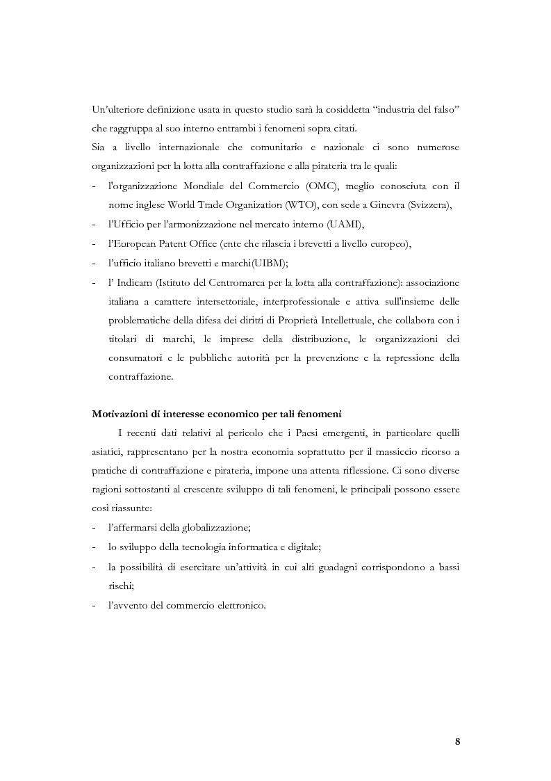 Anteprima della tesi: Marketing, contraffazione e pirateria: stato dell'arte e problemi aperti, Pagina 5