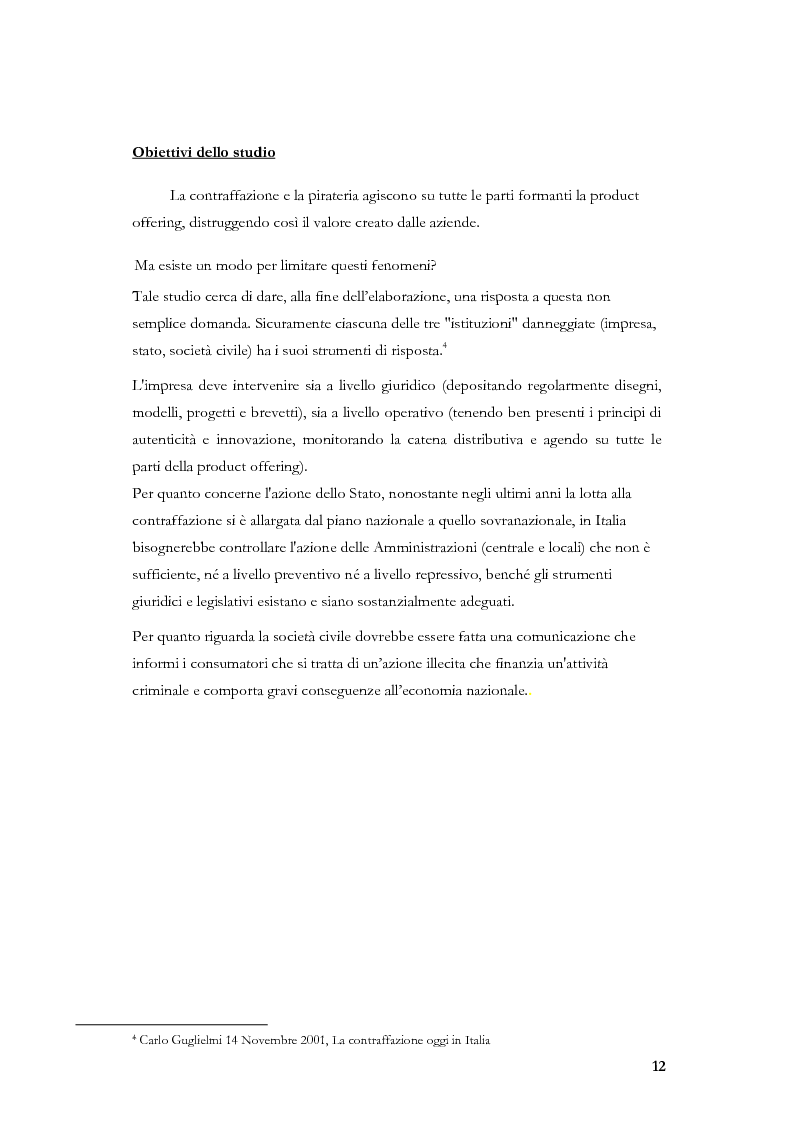 Anteprima della tesi: Marketing, contraffazione e pirateria: stato dell'arte e problemi aperti, Pagina 9
