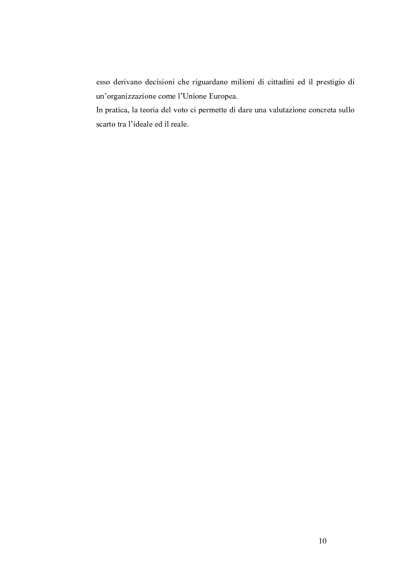Anteprima della tesi: Teoria del voto ed istituzioni: analisi dei criteri di voto del trattato di Nizza e del trattato di Lisbona, Pagina 4
