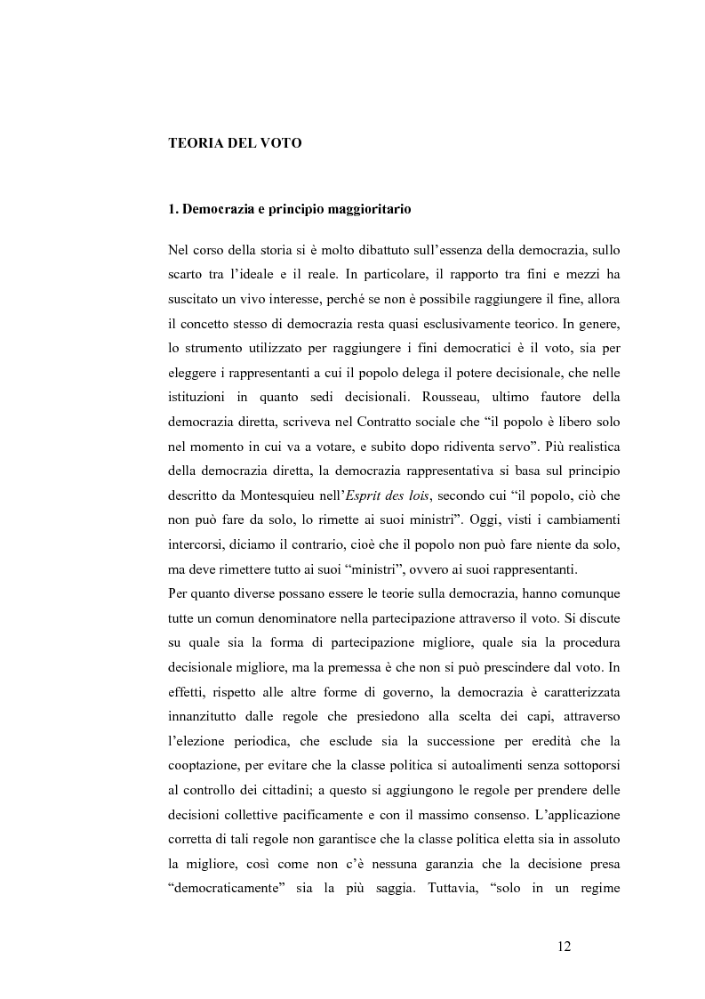 Anteprima della tesi: Teoria del voto ed istituzioni: analisi dei criteri di voto del trattato di Nizza e del trattato di Lisbona, Pagina 6