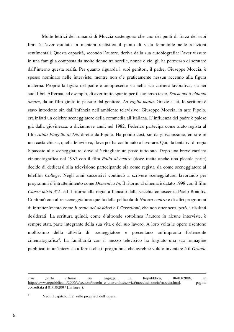 Anteprima della tesi: Il caso Federico Moccia: le ragioni di un successo che stenta a varcare i confini, Pagina 4