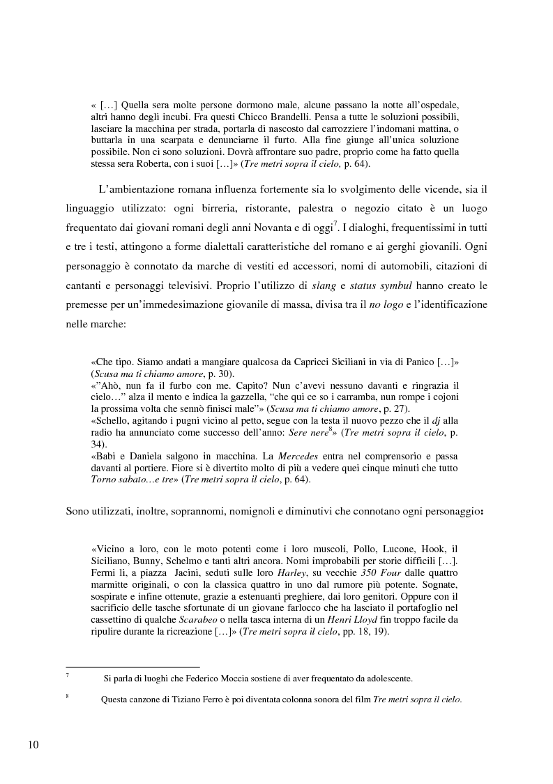 Anteprima della tesi: Il caso Federico Moccia: le ragioni di un successo che stenta a varcare i confini, Pagina 8