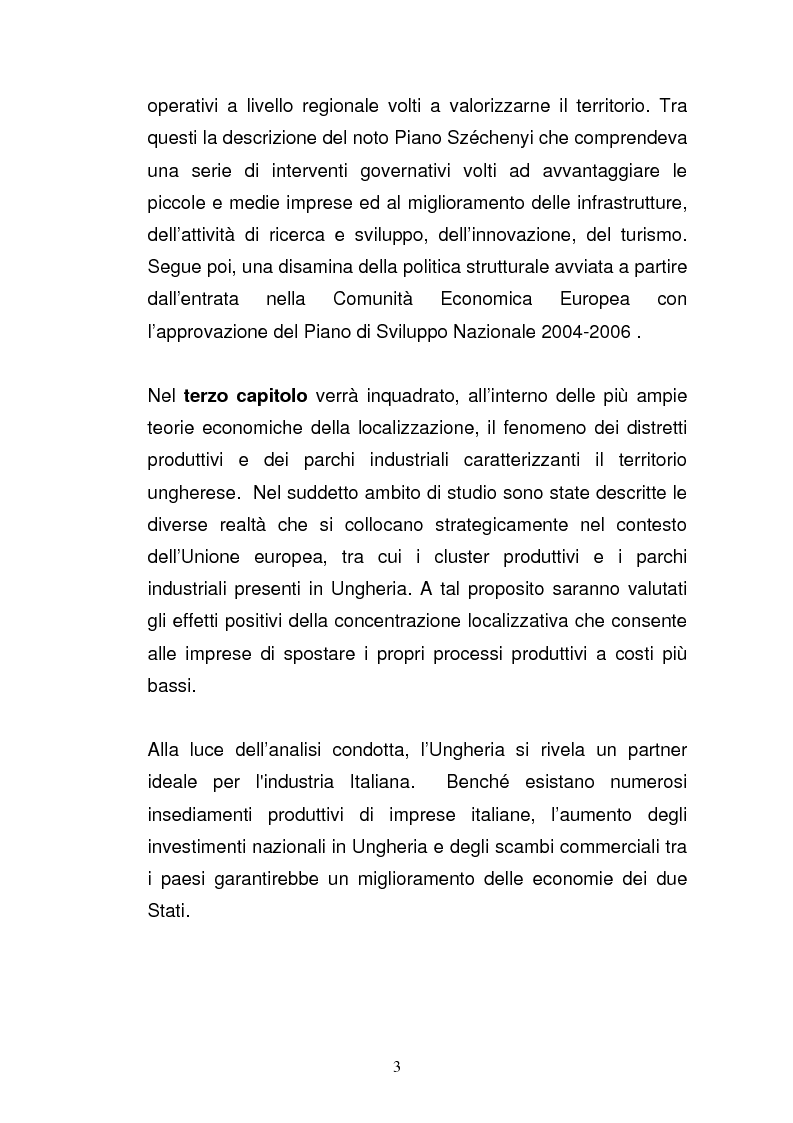 Anteprima della tesi: Lo sviluppo economico e territoriale in un paese dell'Est Europa: il caso dell'Ungheria, Pagina 2