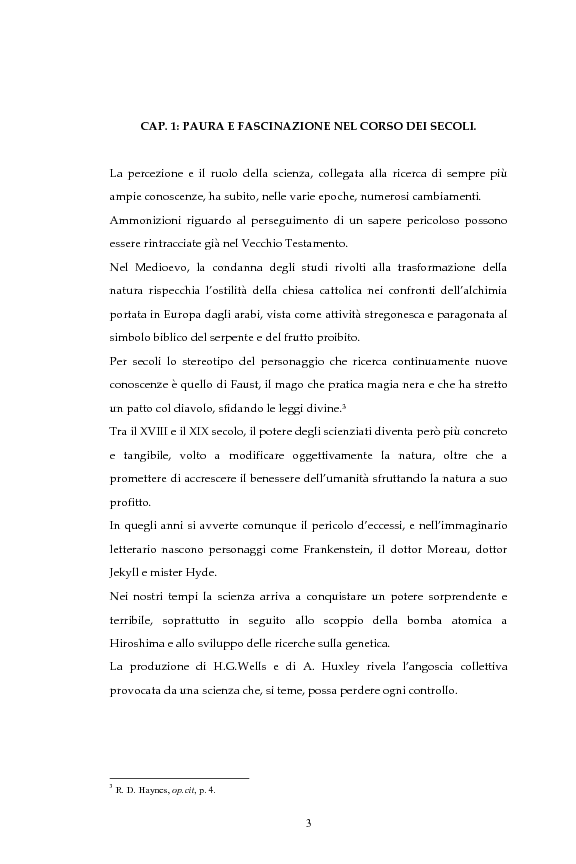 Anteprima della tesi: La figura dello scienziato stregone nella letteratura otto-novecentesca, Pagina 3