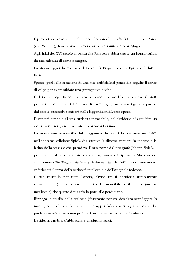Anteprima della tesi: La figura dello scienziato stregone nella letteratura otto-novecentesca, Pagina 5