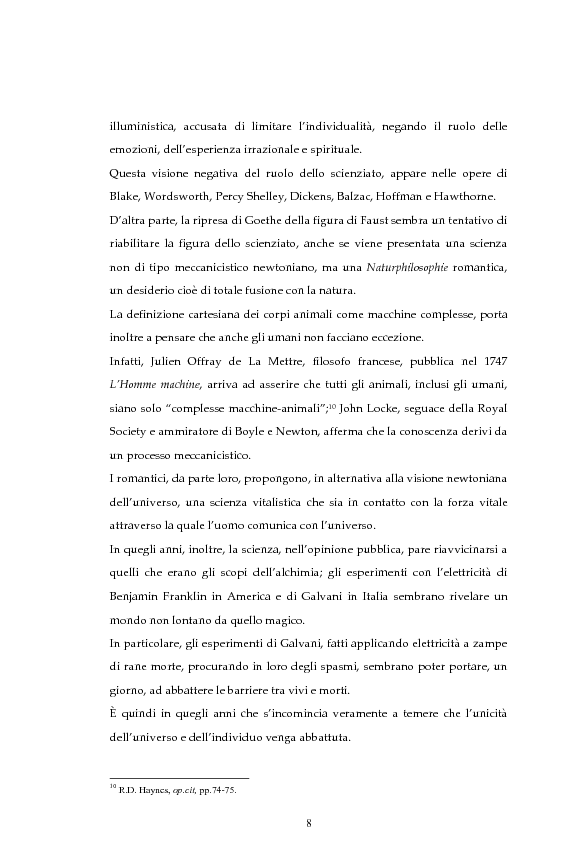 Anteprima della tesi: La figura dello scienziato stregone nella letteratura otto-novecentesca, Pagina 8