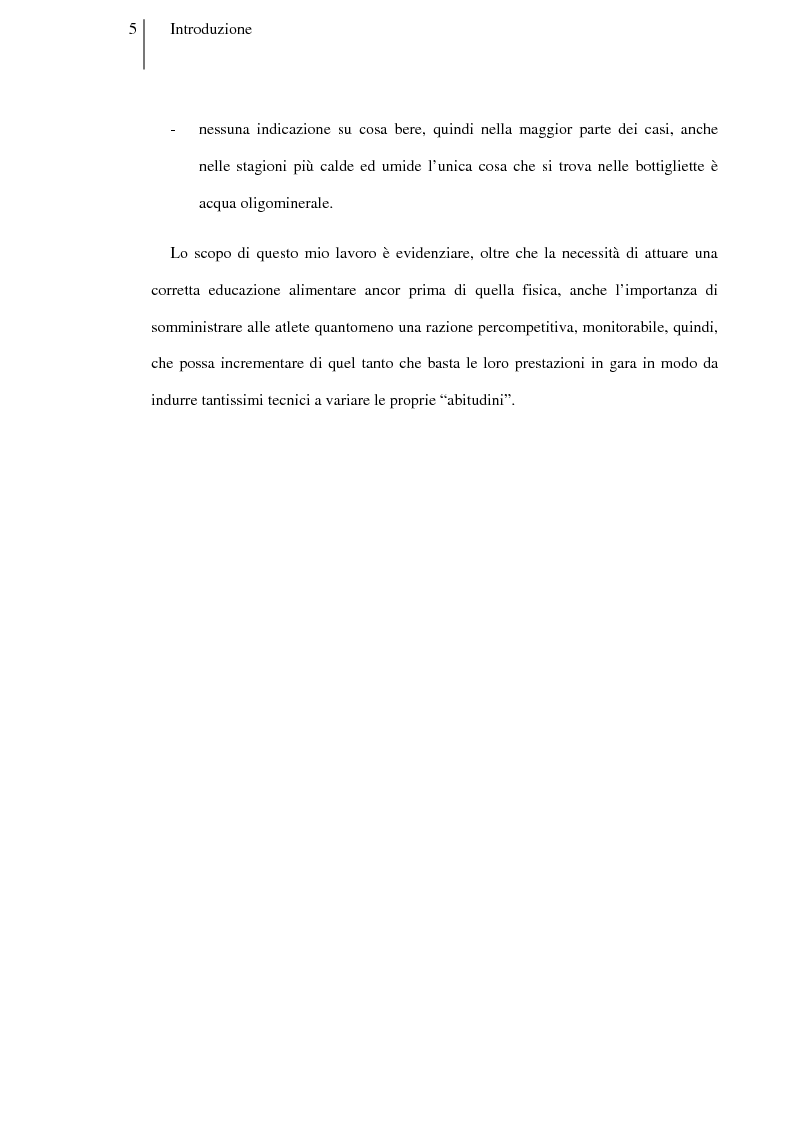 Anteprima della tesi: Carboidrati e pallavolo: la necessità del pasto percompetitivo in campionati femminili under 14 ed under 16, Pagina 3