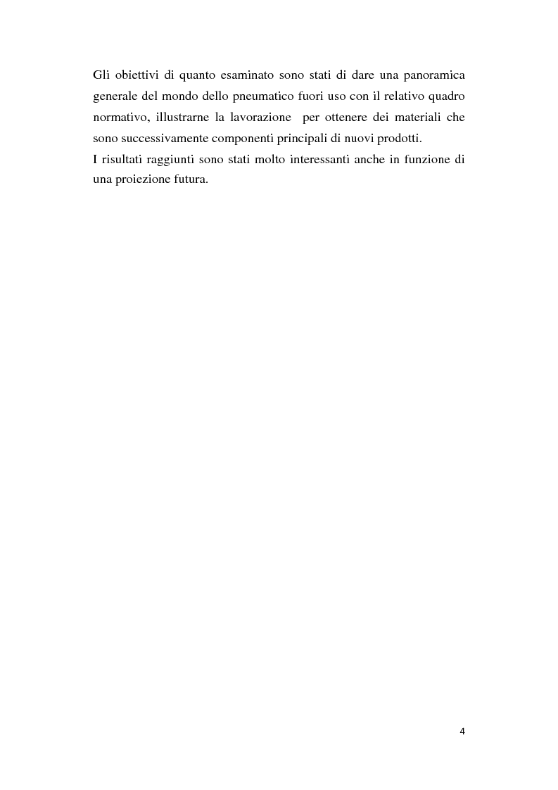 Anteprima della tesi: Valorizzazione di polverino e granulato per il recupero e riutilizzo di pneumatici fuori uso (PFU): aspetti tecnici e valutazione costi benefici, Pagina 2