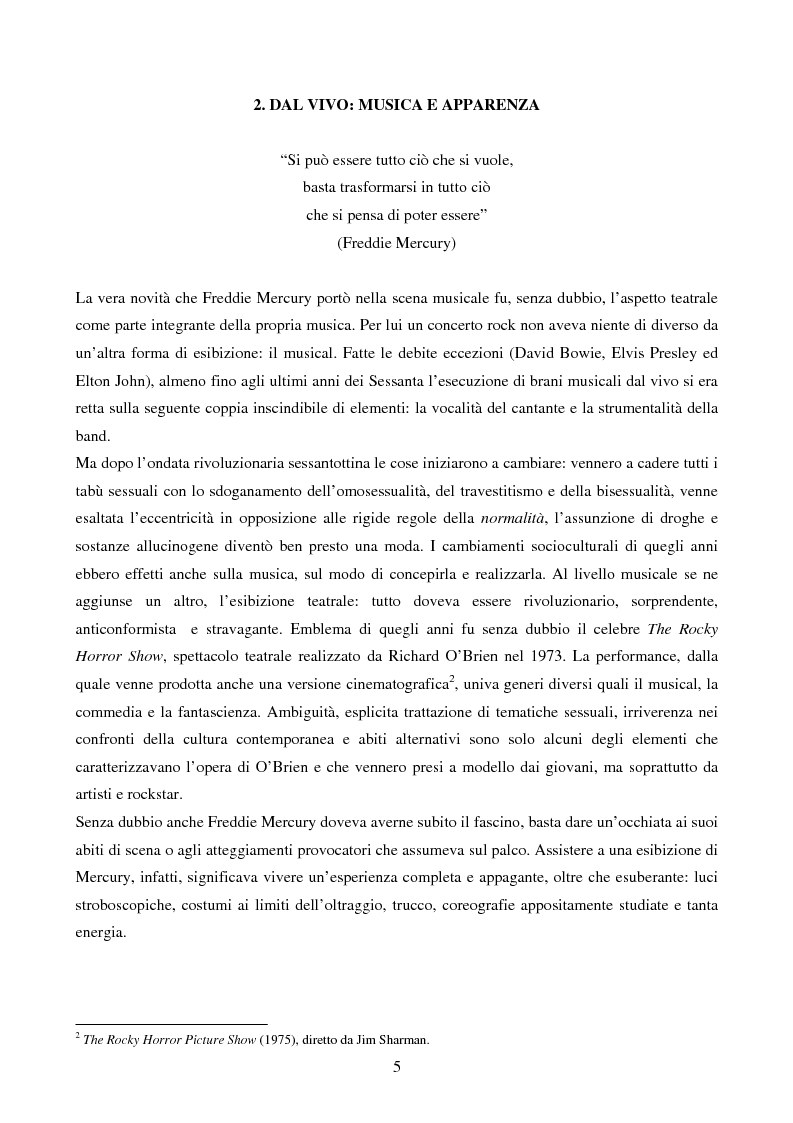 Anteprima della tesi: Freddie Mercury - Analisi sociosemiotica di una rockstar, Pagina 3