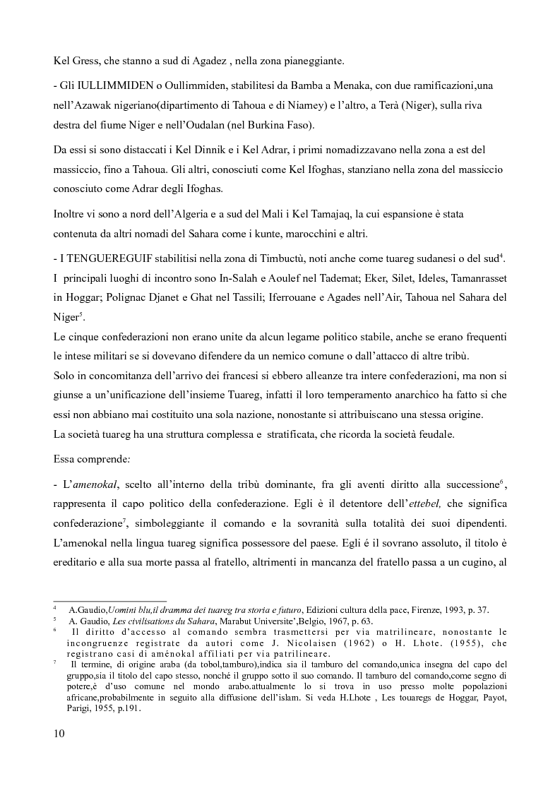 Anteprima della tesi: Tuareg: l'evoluzione storica di un popolo nomade, Pagina 5