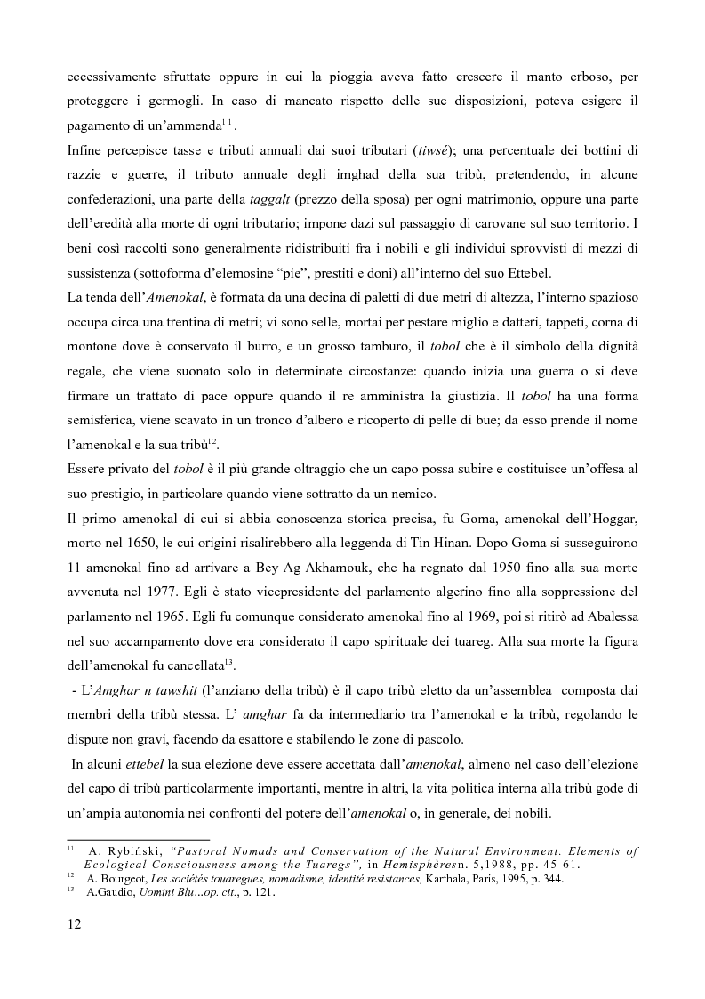 Anteprima della tesi: Tuareg: l'evoluzione storica di un popolo nomade, Pagina 7