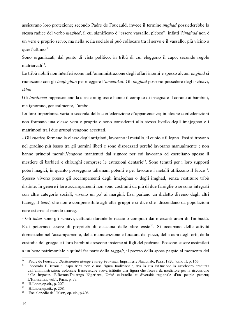 Anteprima della tesi: Tuareg: l'evoluzione storica di un popolo nomade, Pagina 9