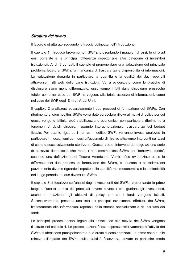 Anteprima della tesi: Gli investimenti dei Sovereign Wealth Funds: prospettive per Unione Europea e Stati Uniti, Pagina 4