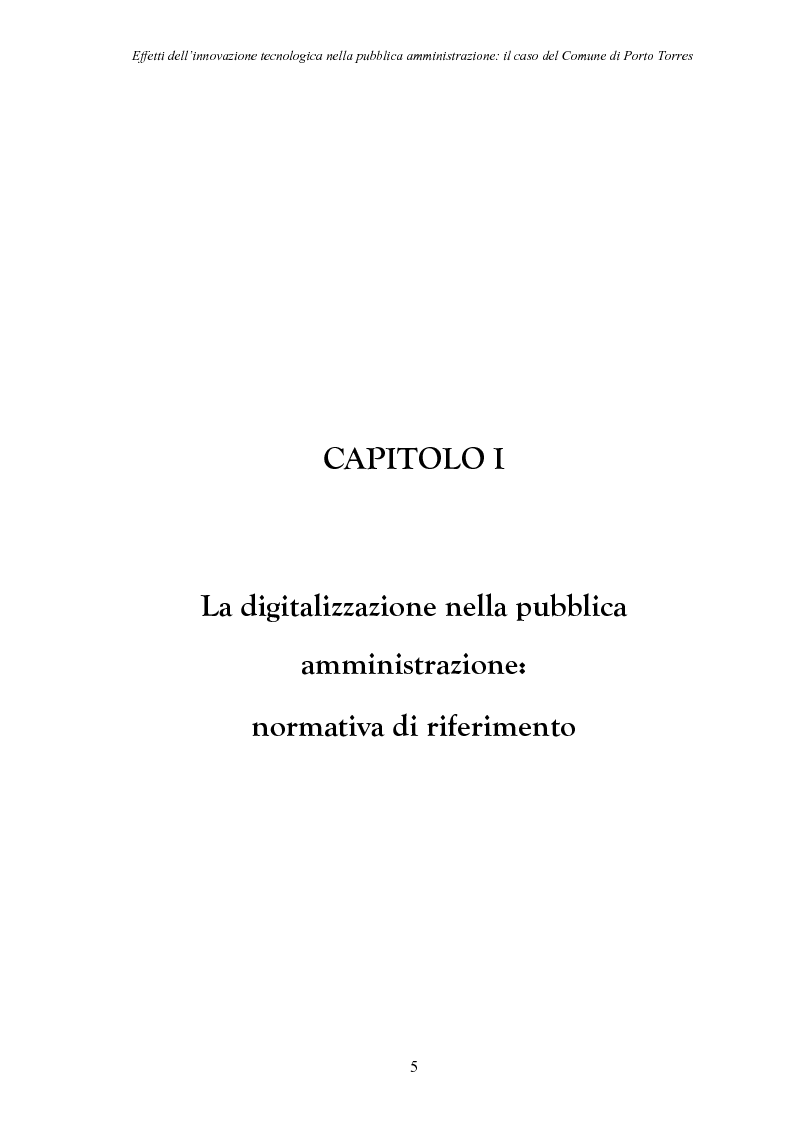 Anteprima della tesi: Effetti dell'innovazione tecnologica nella pubblica amministrazione: il caso del comune di Porto Torres, Pagina 2