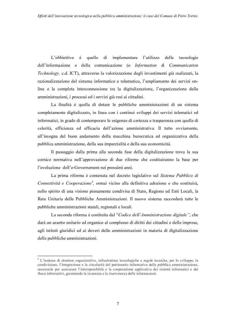 Anteprima della tesi: Effetti dell'innovazione tecnologica nella pubblica amministrazione: il caso del comune di Porto Torres, Pagina 4