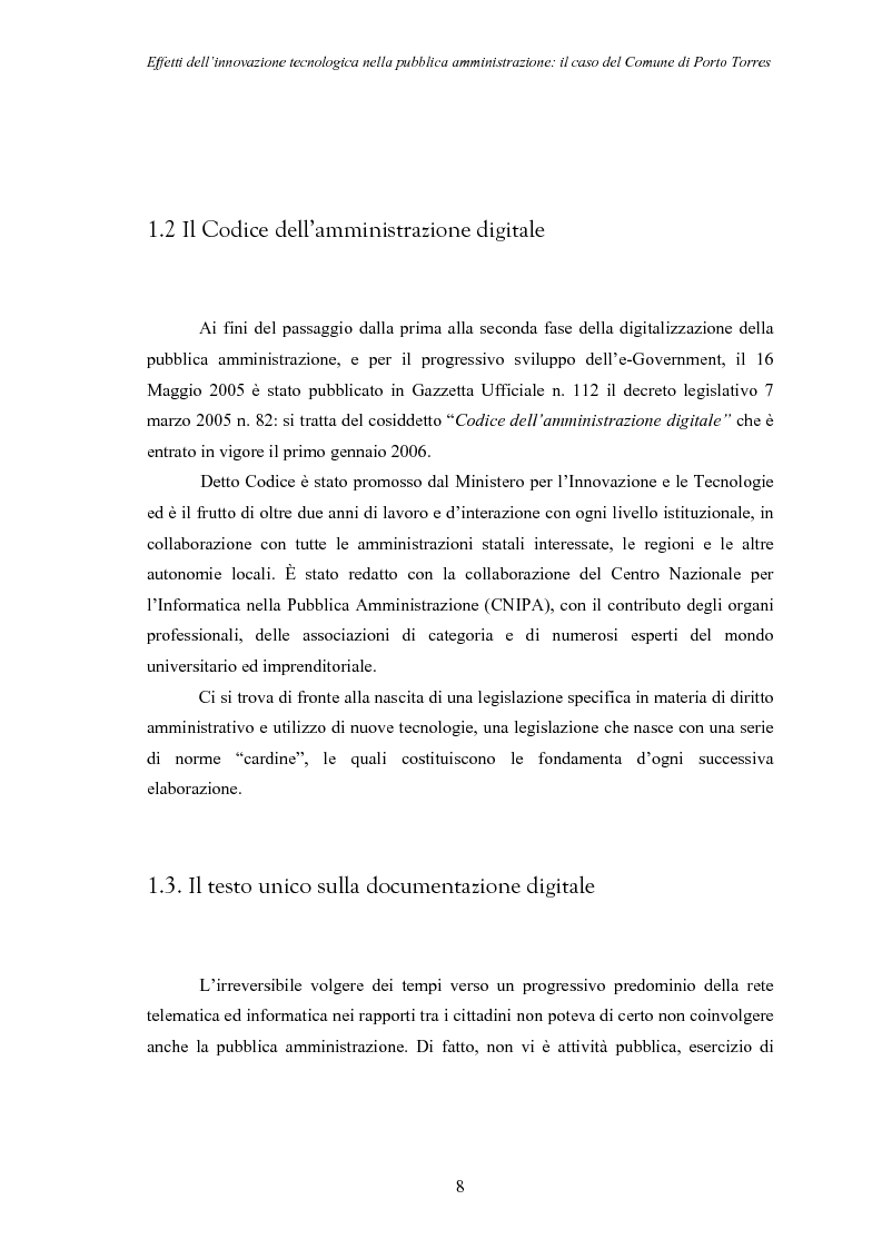 Anteprima della tesi: Effetti dell'innovazione tecnologica nella pubblica amministrazione: il caso del comune di Porto Torres, Pagina 5