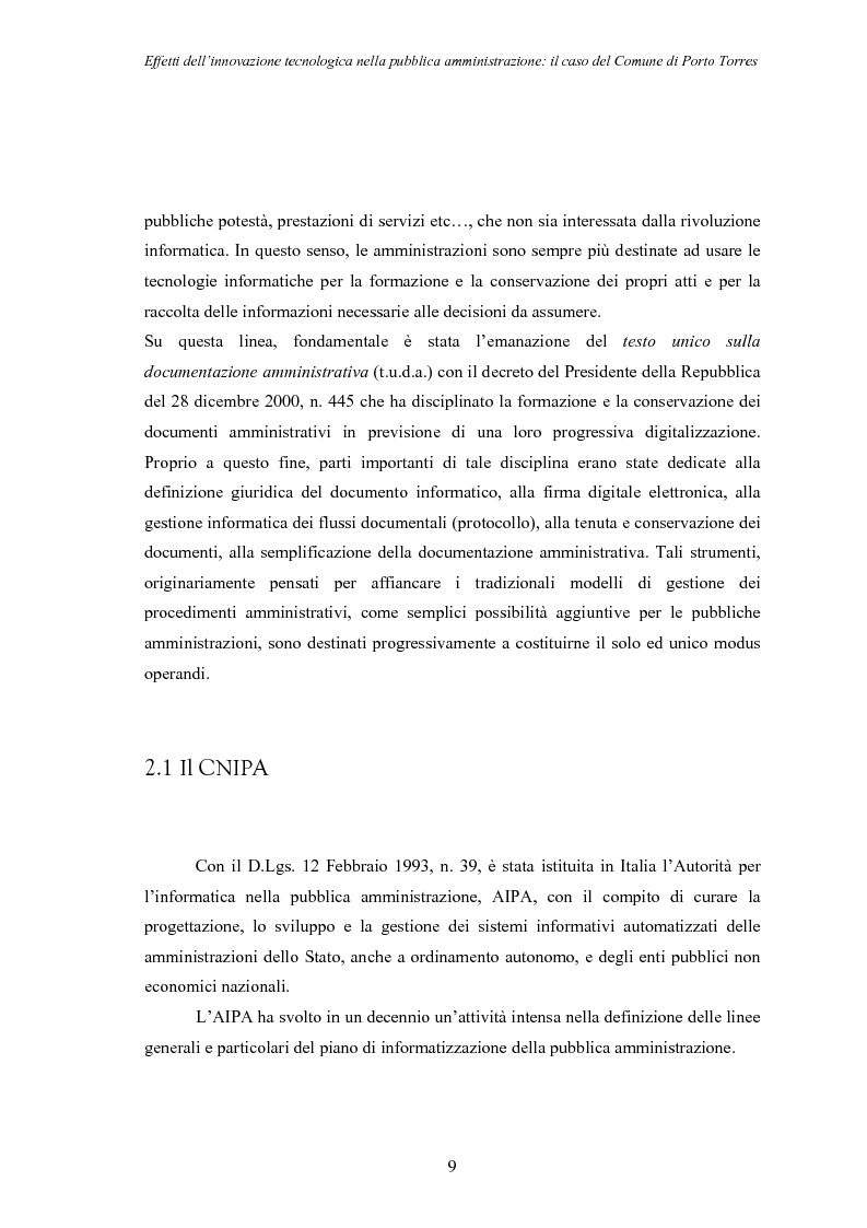 Anteprima della tesi: Effetti dell'innovazione tecnologica nella pubblica amministrazione: il caso del comune di Porto Torres, Pagina 6