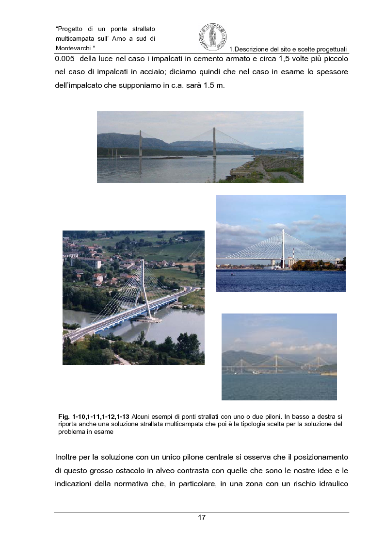Anteprima della tesi: Progetto di un ponte strallato multicampata sull'Arno a nord di Montevarchi (AR), Pagina 11