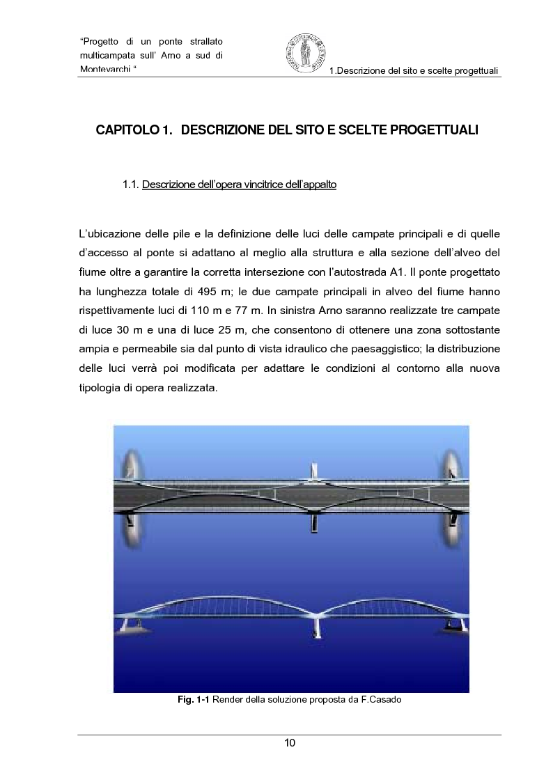 Anteprima della tesi: Progetto di un ponte strallato multicampata sull'Arno a nord di Montevarchi (AR), Pagina 4