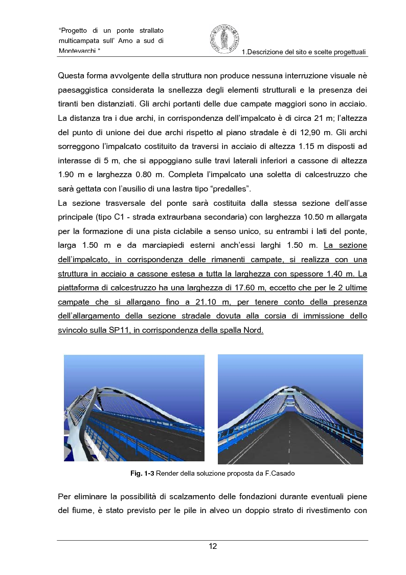Anteprima della tesi: Progetto di un ponte strallato multicampata sull'Arno a nord di Montevarchi (AR), Pagina 6