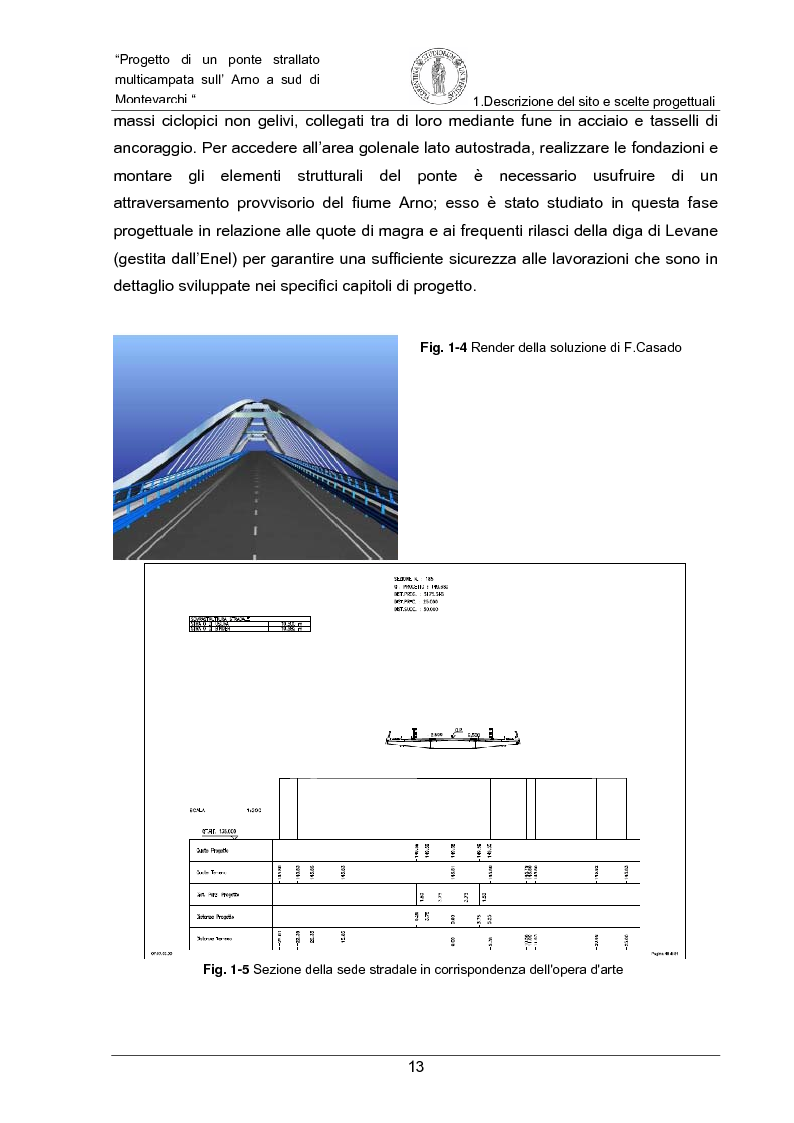 Anteprima della tesi: Progetto di un ponte strallato multicampata sull'Arno a nord di Montevarchi (AR), Pagina 7