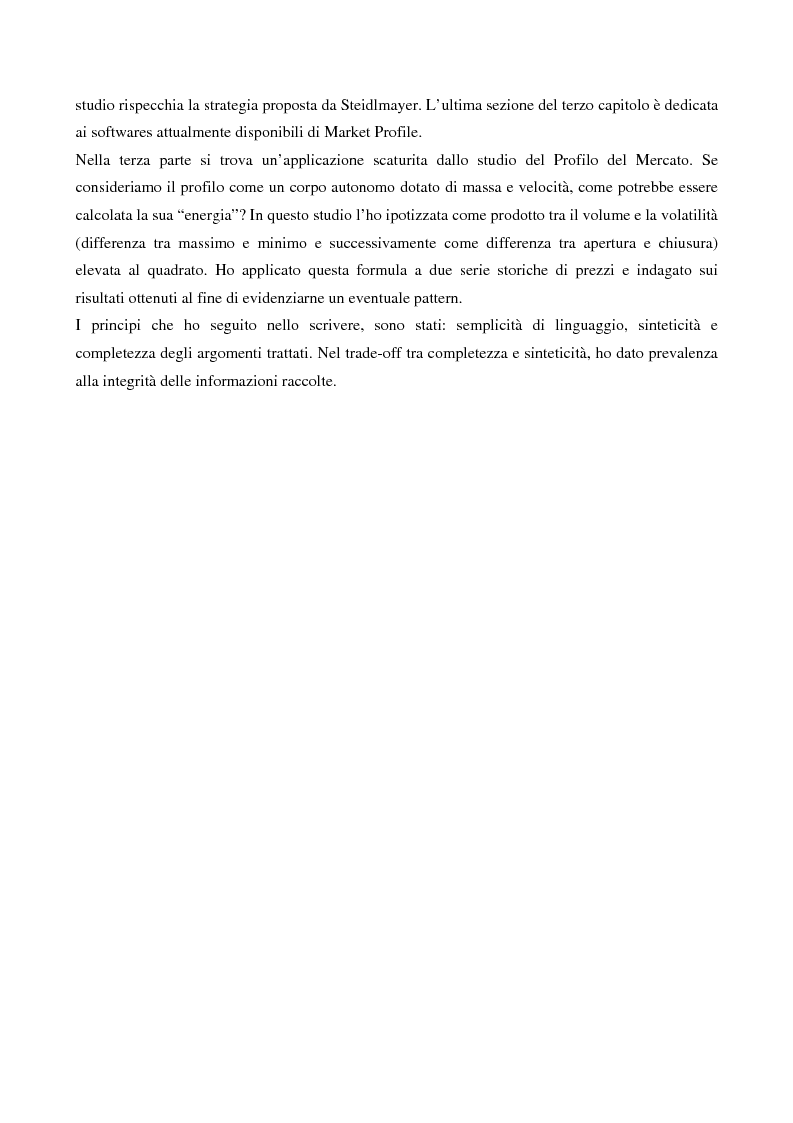Anteprima della tesi: Market profile: origini, metodo, strategie e software, Pagina 2