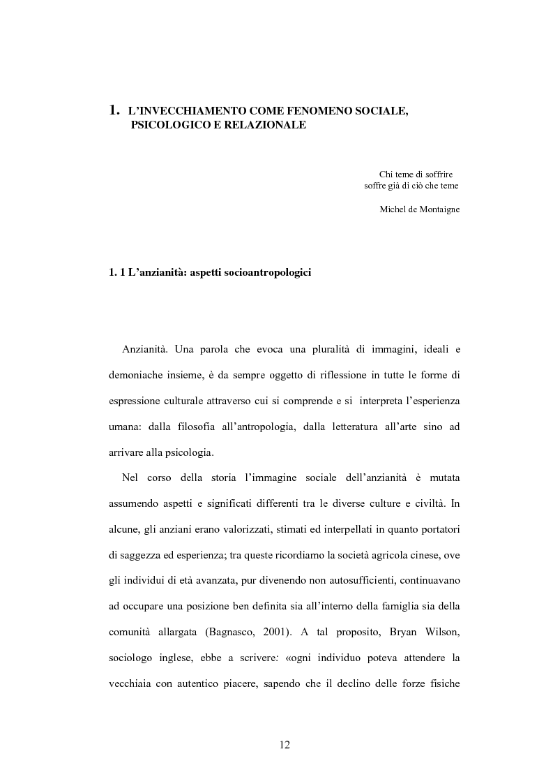 Anteprima della tesi: La psicologia dell'anziano: prospettive interrelazionali, Pagina 8