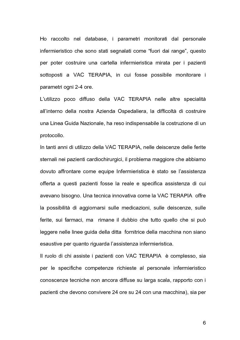 Anteprima della tesi: Assistenza infermieristica nei pazienti cardiochirurgici con deiscenza della ferita chirurgica sternale, portatori di VAC Terapia, Pagina 2