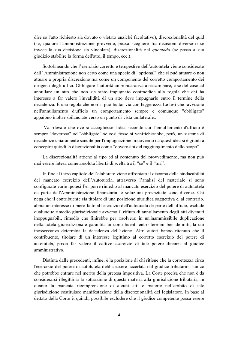 Anteprima della tesi: L'autotutela in diritto tributario, Pagina 3