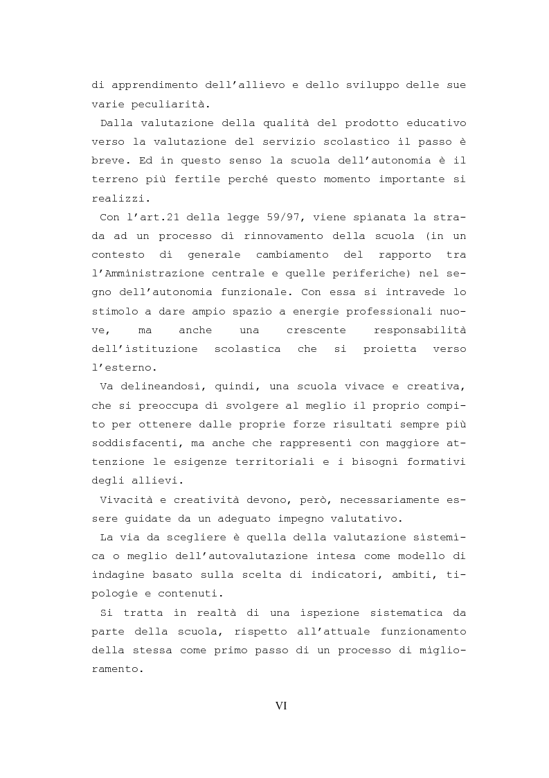 Anteprima della tesi: L'autovalutazione d'istituto, Pagina 4