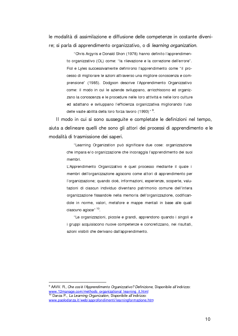 Anteprima della tesi: L’apprendimento organizzativo nei contesti interculturali. La funzione mediatrice della Programmazione Neuro Linguistica, Pagina 6