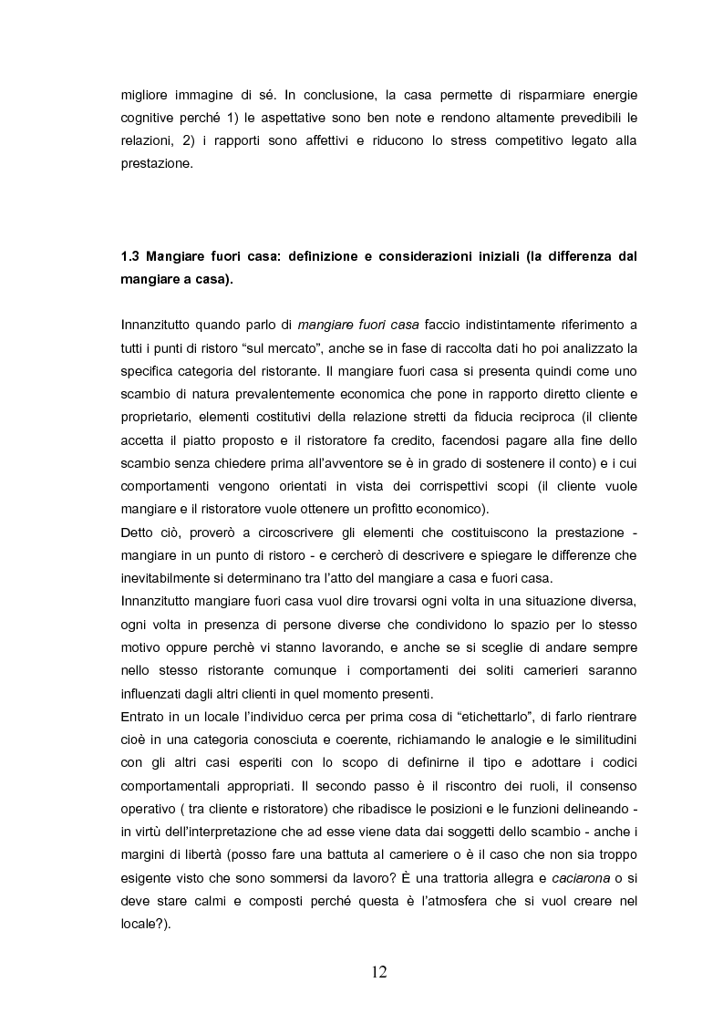 Anteprima della tesi: Indovina chi viene a pranzo. Strategie di riconoscimento della clientela nei ristoranti romani. Un approccio visuale., Pagina 8