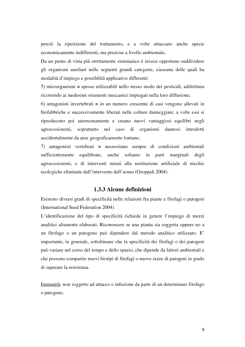 Anteprima della tesi: Prima ipotesi di controllo della qualità ambientale in aziende agribiologiche, Pagina 11