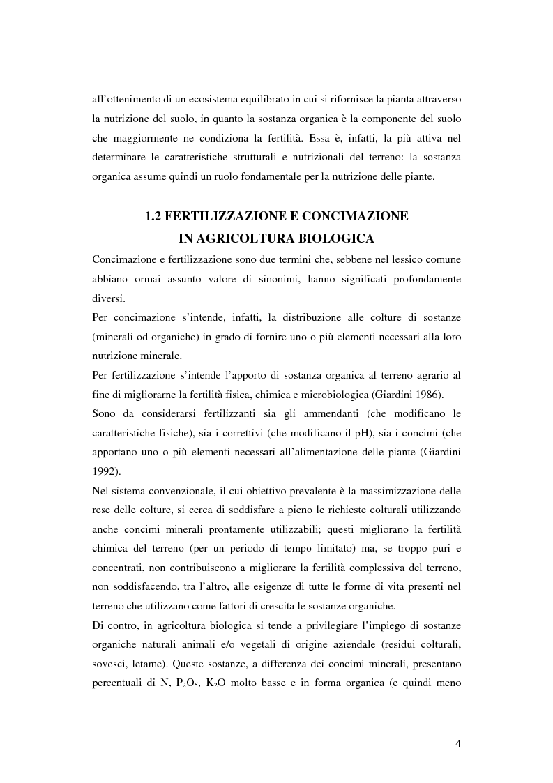 Anteprima della tesi: Prima ipotesi di controllo della qualità ambientale in aziende agribiologiche, Pagina 6
