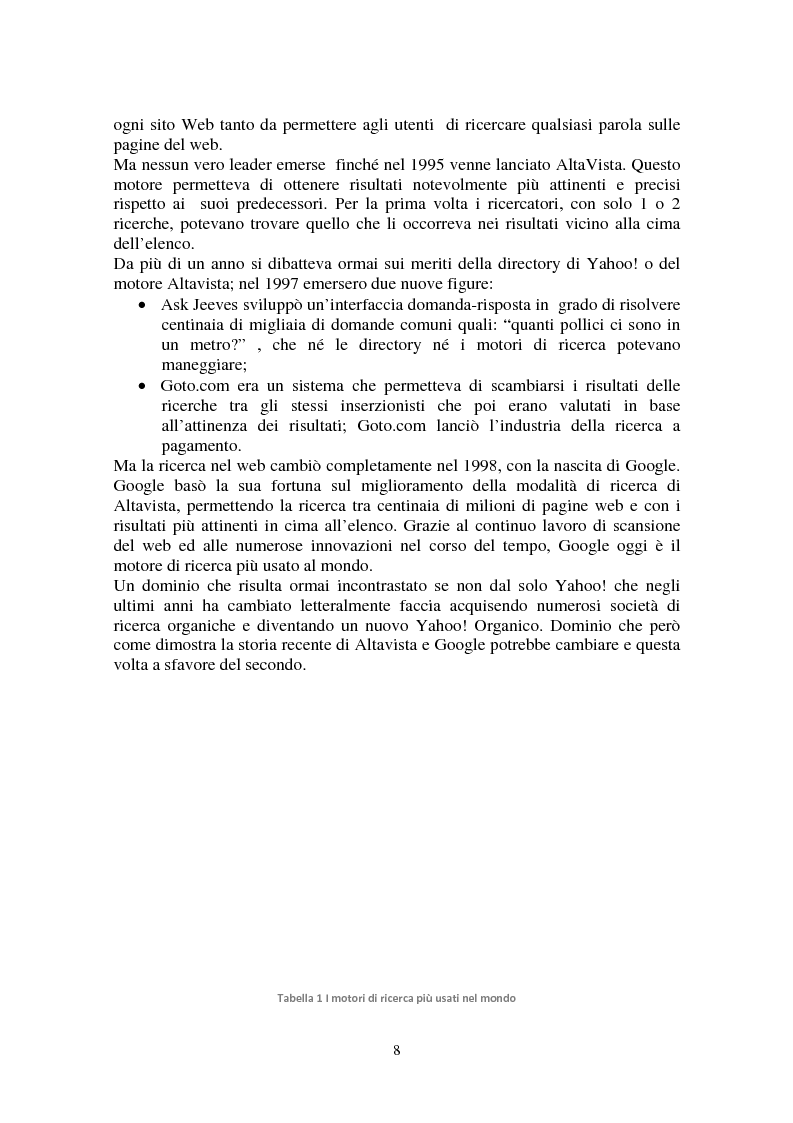 Anteprima della tesi: Search Engine Marketing Tools, Pagina 4