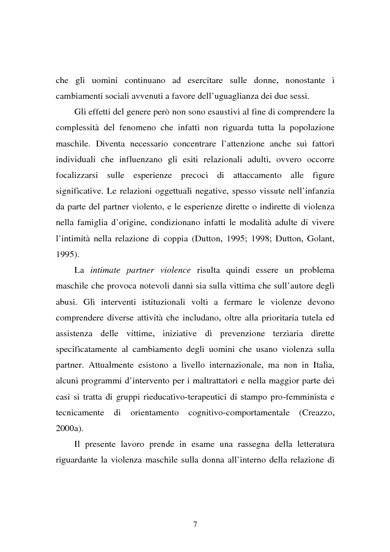 Anteprima della tesi: Il partner violento. Approcci teorici alla violenza domestica sulla donna e programmi d'intervento per i maltrattatori, Pagina 3