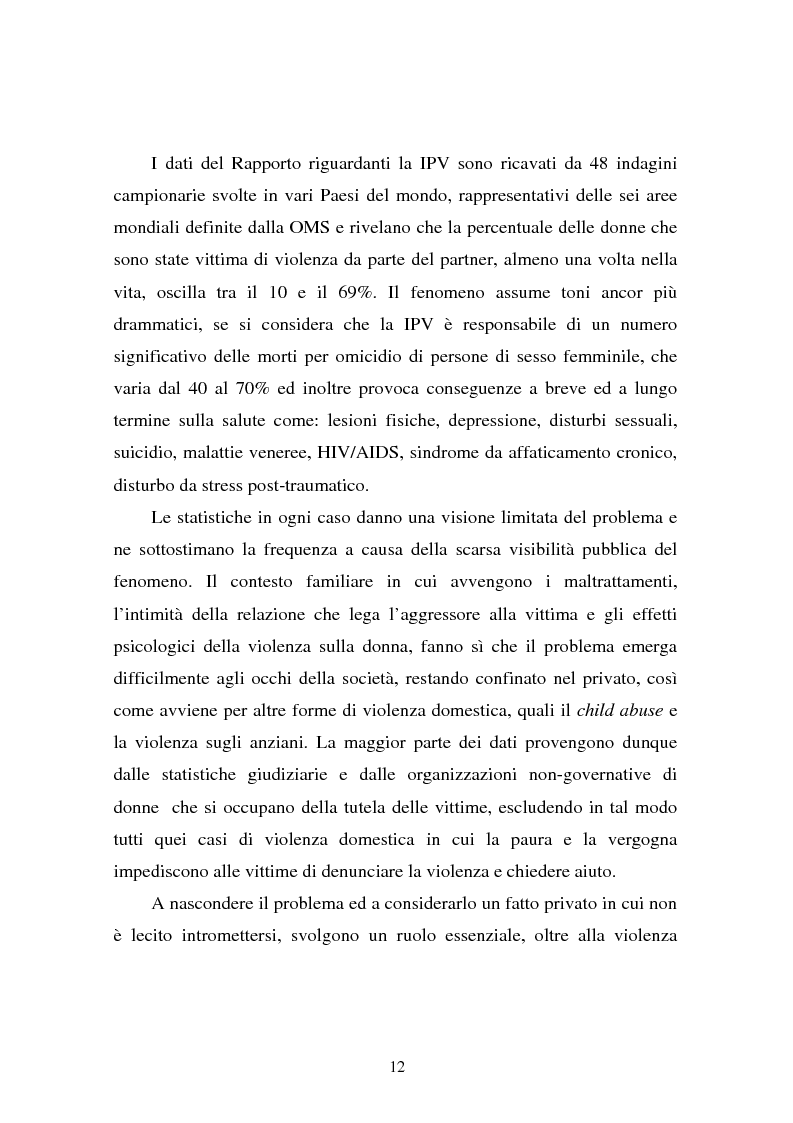 Anteprima della tesi: Il partner violento. Approcci teorici alla violenza domestica sulla donna e programmi d'intervento per i maltrattatori, Pagina 8
