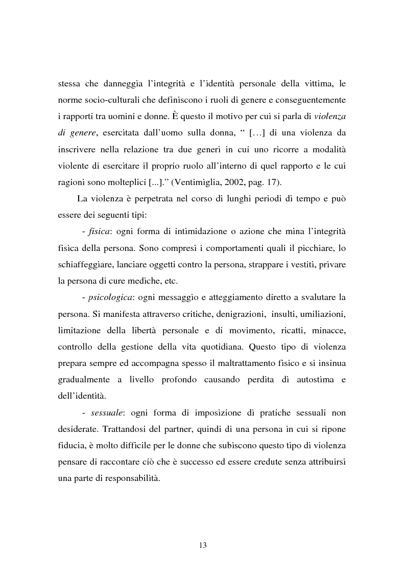 Anteprima della tesi: Il partner violento. Approcci teorici alla violenza domestica sulla donna e programmi d'intervento per i maltrattatori, Pagina 9