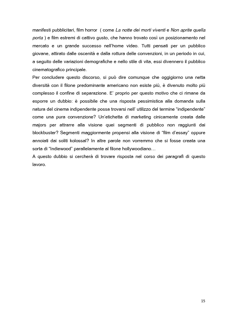 Anteprima della tesi: Le strategie di marketing nella promozione del cinema indipendente americano in Italia. I casi di The Blair Witch Project, Little Miss Sunshine e Paranoid Park, Pagina 10