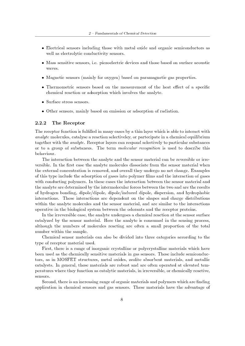 Anteprima della tesi: Cantilever Array for Chemical Sensing: Development of a Moisture-Independent Sensor with Possible Application in Explosive Detection, Pagina 8