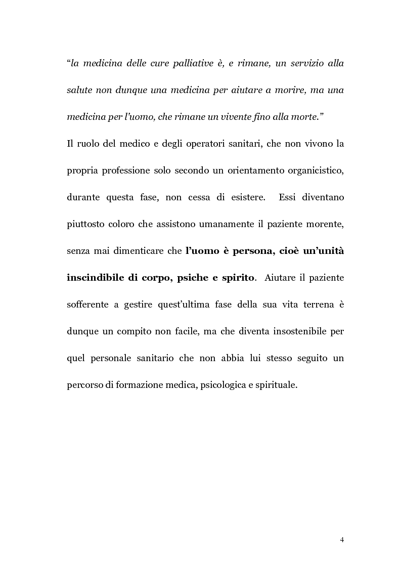 Anteprima della tesi: Ruolo infermieristico nelle cure palliative in oncologia, Pagina 3
