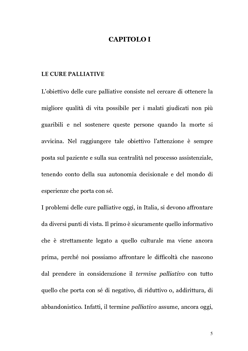 Anteprima della tesi: Ruolo infermieristico nelle cure palliative in oncologia, Pagina 4