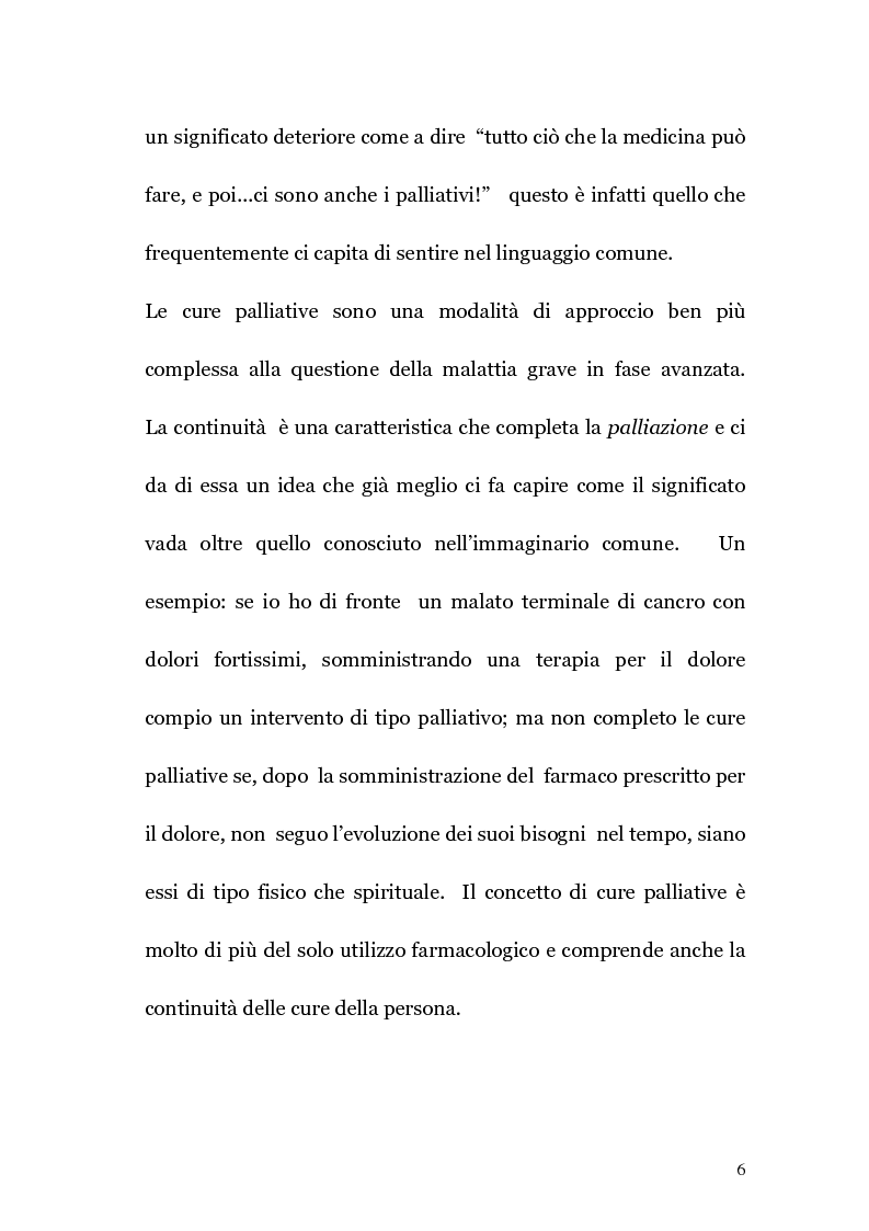 Anteprima della tesi: Ruolo infermieristico nelle cure palliative in oncologia, Pagina 5