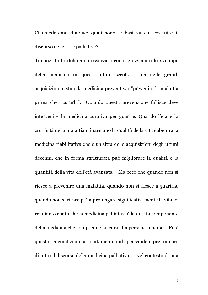 Anteprima della tesi: Ruolo infermieristico nelle cure palliative in oncologia, Pagina 6