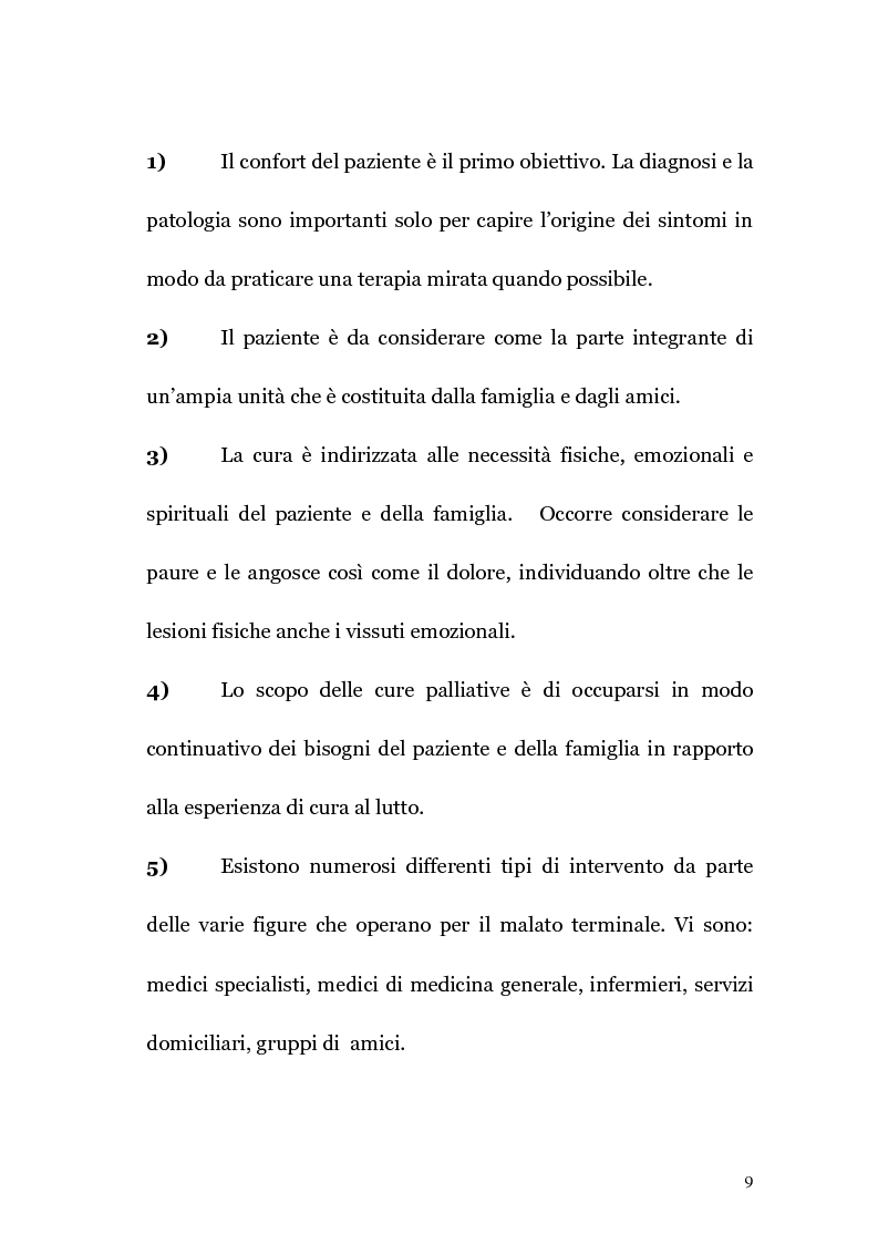 Anteprima della tesi: Ruolo infermieristico nelle cure palliative in oncologia, Pagina 8
