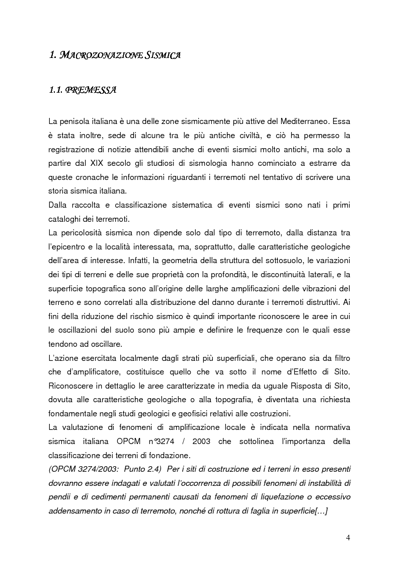 Anteprima della tesi: Confronto tra misure e modelli di amplificazione sismica a Balvano (PZ), Pagina 2
